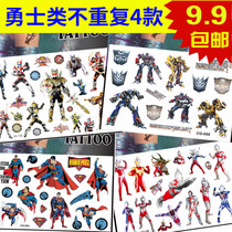 Transformers tattoo stickers Armor Warrior Ultraman Children Childrens Tattoo Waterproof Male Superman Watermark Sticker