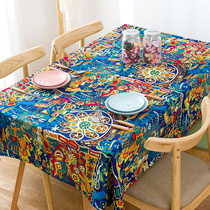 Cotton and linen ethnic style restaurant bar hotel teahouse table cloth round tablecloth table cloth tea table cloth retro