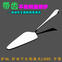 High quality all steel pizza shovel knife stainless steel cheese knife shovel with tooth cut cake shovel triangle shovel special price