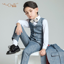 flower dress children's suit boys piano costume show wedding children's suit england autumn show