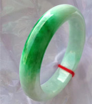 Myanmar natural old pit A goods jade bracelet jade Zhengyang spicy green bracelet new goods belt certificate KK077