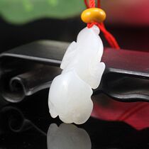 (Lingde Jade) Xinjiang Hetian Jade mutton white jade pendant life wishful female with certificate