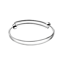 Anytime smooth ring silver Childrens bracelet foot Silver 9g silver bracelet inside carved blessing word TZ005