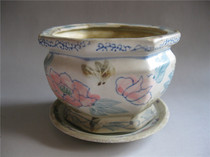 The Cultural Revolution in the late ceramic porcelain old-fashioned hand-painted blue underglaze red ware of the late-Ming and early-Qing dynasties small pots old pots bonsai meat Pot Pot