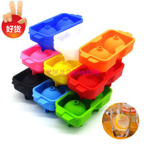 New product 2-hole ice hockey mold silicone spherical ice cup mold small ice hockey mold round ice block mold ice ball mold ice ball mold