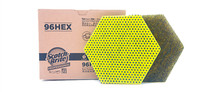 New 3m high dual function high efficiency scrub 96HEX six-sided kitchenware cleaning dishwashing pan fiber brush sheet