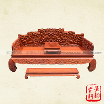 Burmese rosewood deeply carved lotus Arhat bed big fruit red sandalwood Arhat collapse full single board thickened Arhat bed couch