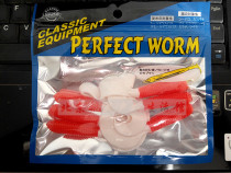 Red and white curly-tailed maggots 6 packets 5cm soft insects 4g Soft Bait Luya bait fishing gear