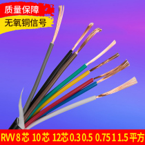 RVV sheathed cable 8 10 12 core 0 3 0 5 0 75 1 1 5 2 5 multi-signal control wires