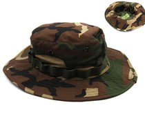 Camouflage outdoor round-brimmed hat Sunshade sunscreen sun hat Benny hat Fishing hat Fisherman hat Sunscreen hat Camouflage hat