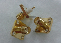 High frequency SMA-KFD SMA-KF flange four-hole square plate master SMA female seat outer screw hole with white insulating column
