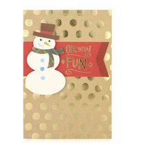 Hallmark Hurman Christmas Cards Flower Ring Snow Man Christmas Eve Business Brief to send employees a blessing card