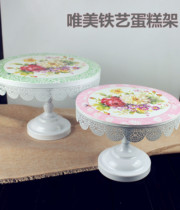 Retro flower wrought iron cake stand creative cake pan home accessories wedding ornaments West dessert rack