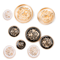 Simple love metal coat sweater button button button for men and women Black Suit shirt clothes gold button