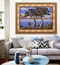 Mongolian imported pure fine cashmere wall blanket tapestry scenery shaking money trees (big rich and expensive) 1 5 * 2 m