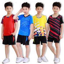 Badminton clothing children table tennis sports suits quick-drying breathable boys and girls short sleeves summer primary school students