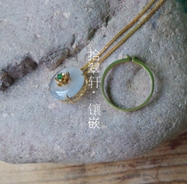 18K gold pendant ring double use inlaid with detailed link to stay diagram