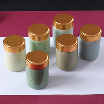 Mini travel tea can Small portable portable tea box Metal titanium aluminum alloy Stainless steel sealed can