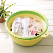 Japan imported travel folding basin retractable face wash basin travel compression basin outdoor portable water basin