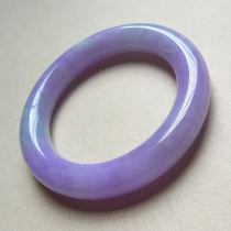 Violet jade bracelet ice glutinous jade bracelet women round bar water moisturizing glue with certificate AS0022