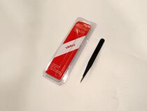 Yihua precision stainless black anti-static tweezers pointed flat head pointed elbow