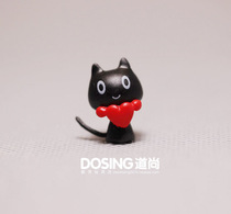 Q Edition Cartoon Cute Cute Cute Objects Mini Version Little Sign Loving Little Black Cat Black Kitten Paparazzi Model Pendulum