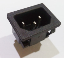 Product socket card type installation three-plug power socket