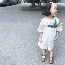 Beautiful girl City girl baby Jiang style belt pants summer new girl dress foreign style loose version