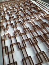 New Chinese stainless steel screen partition laser hollow flower direct sales grid carved porch study living room metal customization