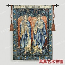  Phoenix art tapestry European-style jacquard tapestry Medieval ins wind Living room study Bedroom entrance Angel Fuqin