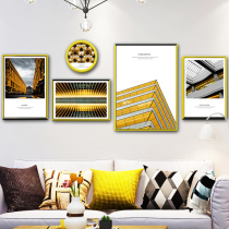 Happiness Point Modern Minimalist Living-room Decoration Painting Composition Sofa Background Wall Wall Painting Nordic Style Hanging Painting Fresco