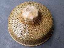 White Rattan flat top deep sea hat deep bamboo woven sea hat shade hat Bamboo hat sea hat