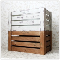 Special price ZAKKA wooden storage box country retro storage box solid wood strip box without cover display box