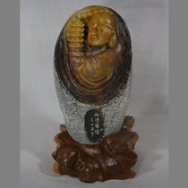 Tota 8 Rohan swinging piece Natural Qingtian Zhou Village Longegg Stone Sculpture Pure Craftsmanship Character Special Price Shock