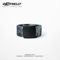 Tide brand canvas belt hip hop high street retro dead flying skateboarding men and women Hip Hop Hip Hop Street dance students dead Flying Belt men and women