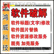 Software cracking service industry software cracking EXE file picture replacement software resource modification