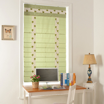 Spring South Roman curtain roller curtain curtain blackout living room bedroom study lifting partition door and window leaf leaf leaf