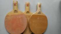 Old red double happiness ping-pong racket straight plate straight shot
