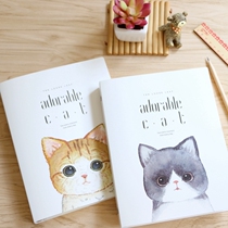 Cycas time loose-leaf this cute cat A5B5 plastic buckle classroom notebook removable soft shell binder students