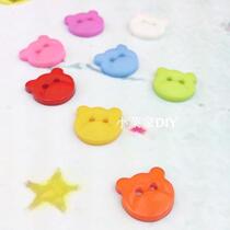 13mm Resin Small Bear Children Button 100 Lapped Cartoon Color Baby Cute Adjustment Buttons Clothing Diy Accessories