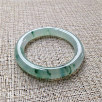 Old pit A cargo Myanmar natural jade bracelet ice seed floating green flower round ice water jade bracelet with certificate KP001