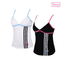 YESCODE Korea new womens solid color V-neck printed sling womens summer leisure home clothing