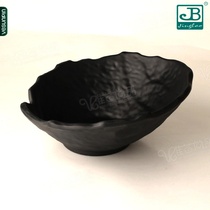 Carabao Thickened A5 Melamine Cutlery Black Imitation Porcelain Japan Style Dish Bowl with a characteristic large bowl E035