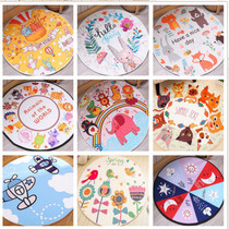  Childrens cartoon round carpet Kindergarten early education floor mat hanging basket swivel chair Computer chair cushion environmental protection non-slip washable