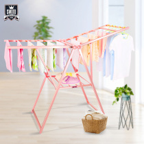  Shenghuadun drying rack floor folding indoor drying rack Telescopic drying rack Simple drying rod drying quilt rack