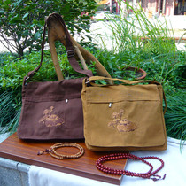 Cotton canvas Buddhist package Haiqing bag-wearied bag fo bao monk package sachet Rohan package meditation package for men and women