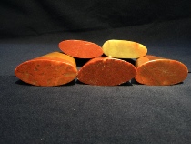 Zhejiang Red-along-shaped stone idle Zhangjiao Pressure Angle Seal Calligraphy Oval Seal Carving Stone Quarry Manufacturer Direct Sales