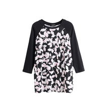 Ancient Goodies Custom Gats Add Fat MM Round Collar T-shirt Woman Autumn Cash with Lean 100 Hitch Printed Collage