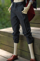 BJD baby clothes Uncle 3 points Chinese style casual closing Capri pants (dark gray)