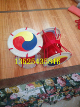 Manufacturer direct sales pull rope long drum mini children North Korean drum dance performance props drum for drumstick braces